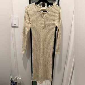 RD Style Cream Long Sleeve Dress